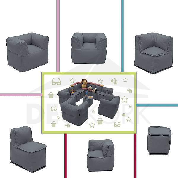 Modularni dječji tekstilni set MODULTEX KIDS (siva) - vlastiti set