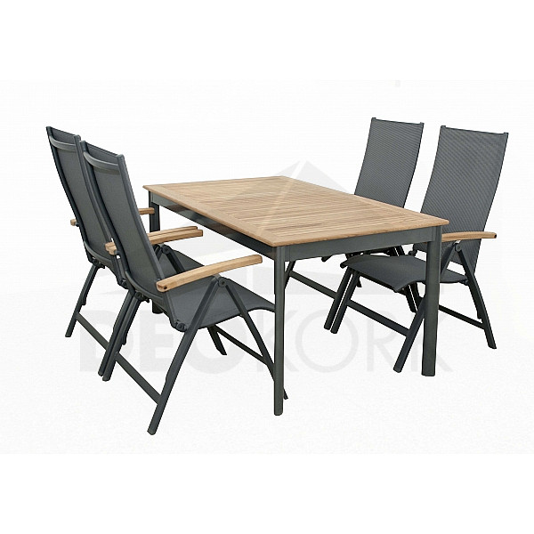 Aluminijski sklop CONCEPT TEAK 1+4 (tikovina)