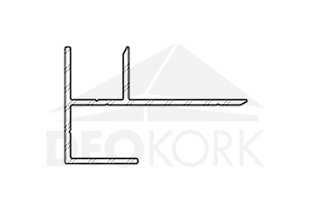 Aluminijski profil za oblaganje detalja 9565, 32x50x3000 mm, TWINSON O-WALL