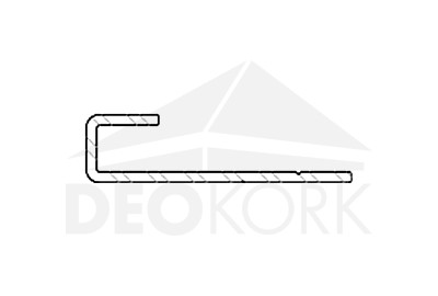 Početni i završni aluminijski profil 2761, 8x30x3000 mm, TWINSON