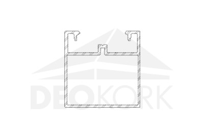 Osnovni aluminijski profil 9522, 50x50x6000 mm, TWINSON