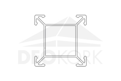 CLICK SYTÉM Osnovni aluminijski profil 4S 9235, 50x50x6000 mm, TWINSON