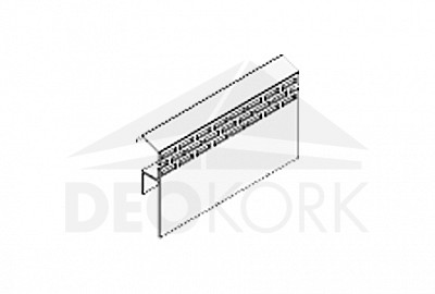 Završni/gornji profil s ventilacijskom rešetkom 9569, 3000 mm, TWINSON O-WALL