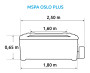 Kompozitni fiksni whirlpool bazen MSPA Oslo plus (1150 l)