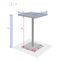 Aluminijski barski stol RUBBY 65x65 cm (antracit)