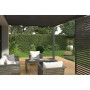 Vrtna aluminijska pergola za zid 4x3 m (antracit)