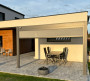 Vrtna aluminijska pergola za zid 4x3 m (antracit)