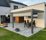 Vrtna aluminijska pergola za zid 4x3 m (antracit)