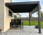 Vrtna aluminijska pergola za zid 4x3 m (antracit)